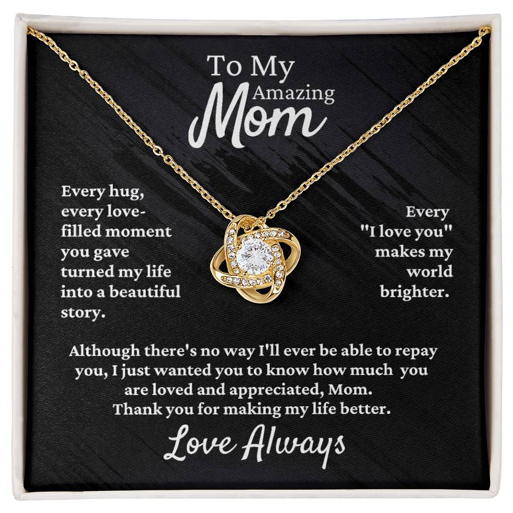 Mom Love Knot Necklace | FREE Shipping