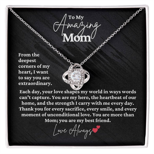 Mom Necklace | Love Knot Pendant [FREE Shipping]