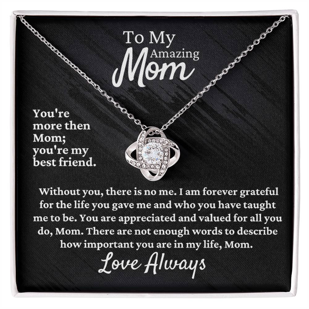 Mom Necklace: Love Knot Pendant [FREE Shipping]