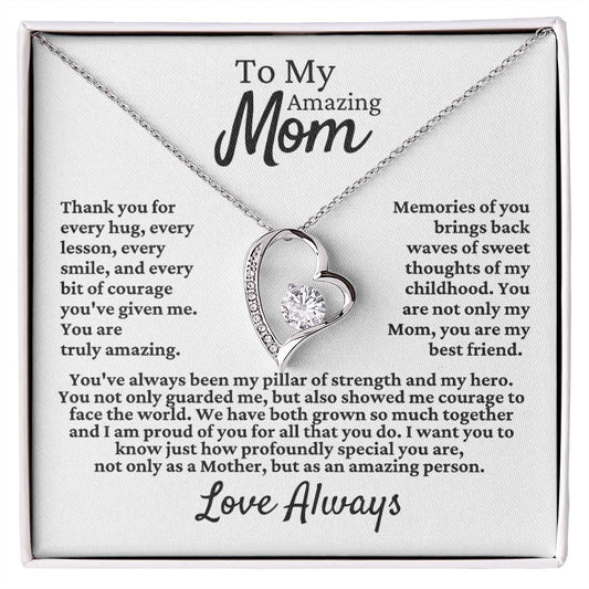 Mom Necklace Unique Message Card - Elegant Love Knot [FREE Shipping]